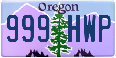 OR license plate 999HWP