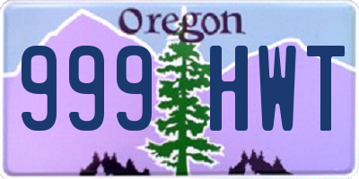 OR license plate 999HWT