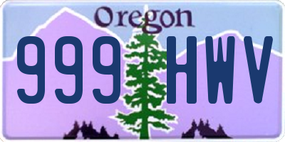 OR license plate 999HWV