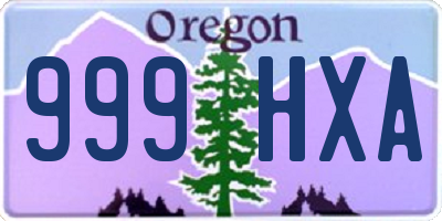 OR license plate 999HXA