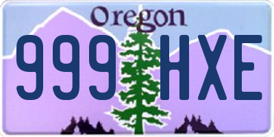 OR license plate 999HXE