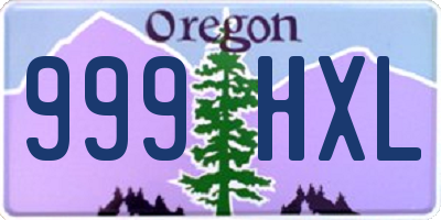 OR license plate 999HXL