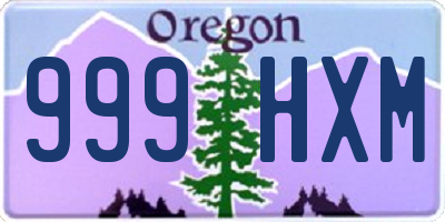 OR license plate 999HXM