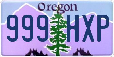 OR license plate 999HXP
