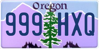 OR license plate 999HXQ