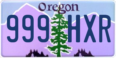 OR license plate 999HXR