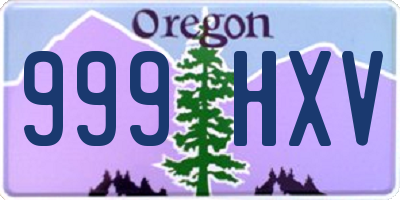 OR license plate 999HXV