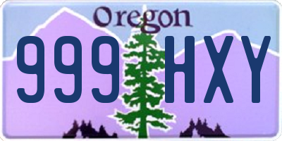 OR license plate 999HXY
