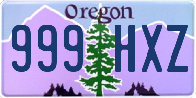 OR license plate 999HXZ