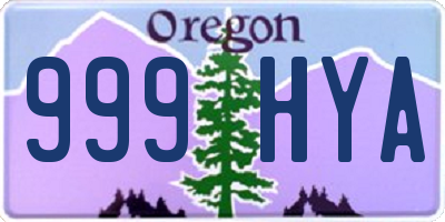 OR license plate 999HYA