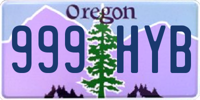 OR license plate 999HYB