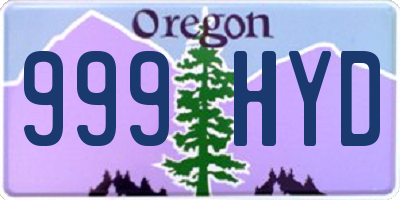 OR license plate 999HYD