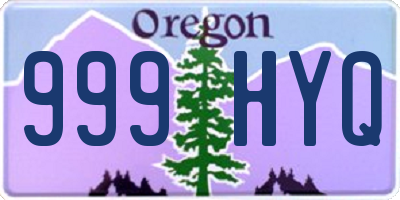 OR license plate 999HYQ