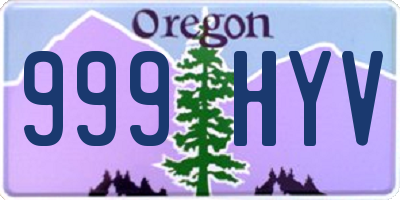 OR license plate 999HYV