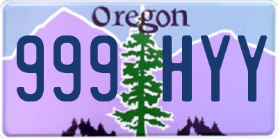 OR license plate 999HYY
