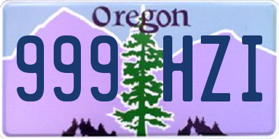 OR license plate 999HZI