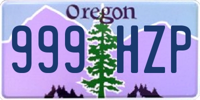 OR license plate 999HZP