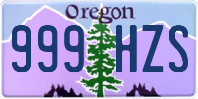 OR license plate 999HZS