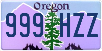 OR license plate 999HZZ