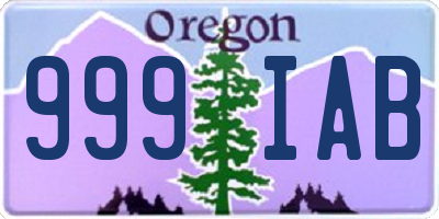 OR license plate 999IAB