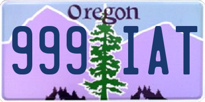 OR license plate 999IAT