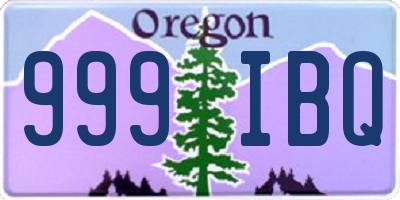 OR license plate 999IBQ