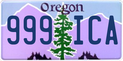 OR license plate 999ICA