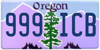 OR license plate 999ICB