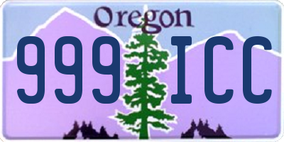 OR license plate 999ICC