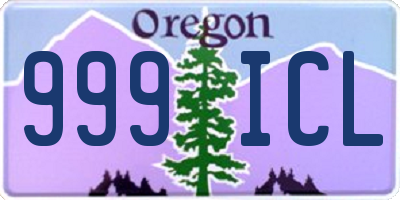 OR license plate 999ICL