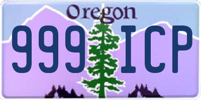OR license plate 999ICP