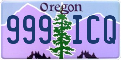 OR license plate 999ICQ