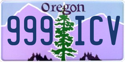 OR license plate 999ICV