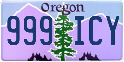 OR license plate 999ICY