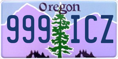 OR license plate 999ICZ