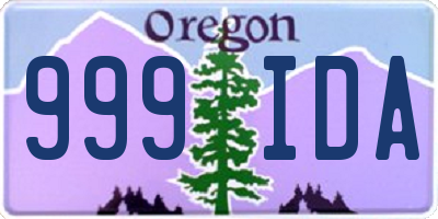 OR license plate 999IDA