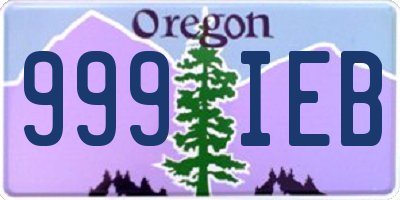 OR license plate 999IEB