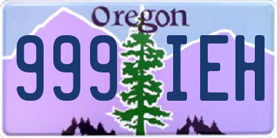 OR license plate 999IEH
