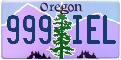 OR license plate 999IEL