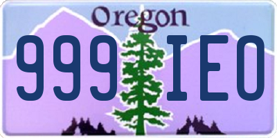 OR license plate 999IEO