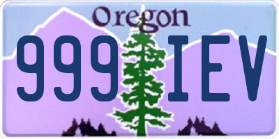 OR license plate 999IEV