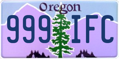 OR license plate 999IFC