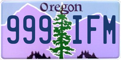 OR license plate 999IFM