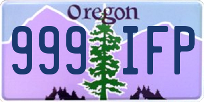 OR license plate 999IFP