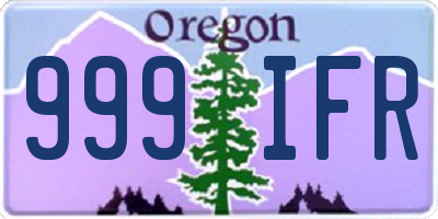 OR license plate 999IFR