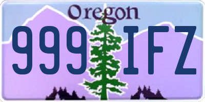 OR license plate 999IFZ