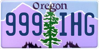 OR license plate 999IHG