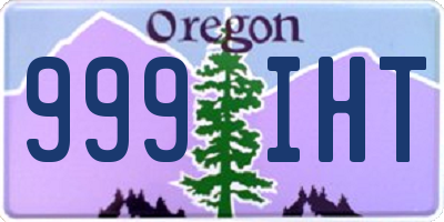 OR license plate 999IHT