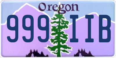 OR license plate 999IIB