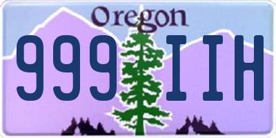 OR license plate 999IIH